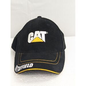 CAT Caterpillars Battlefield Hat Cap Black Adult‎ Used Strapback Cotton Corduroy